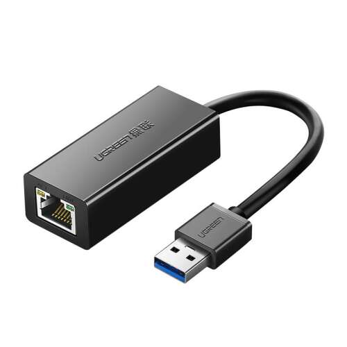 Adaptor de rețea Ugreen CR111 USB-A la RJ45 Gigabit Ethernet, negru