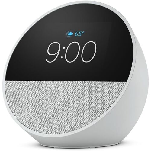 Amazon Echo Spot (2024) Biały Głośnik Smart z Wyświetlaczem Zegara