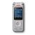 Front view of Philips VoiceTracer DVT6115 digital voice recorder with LCD screen.