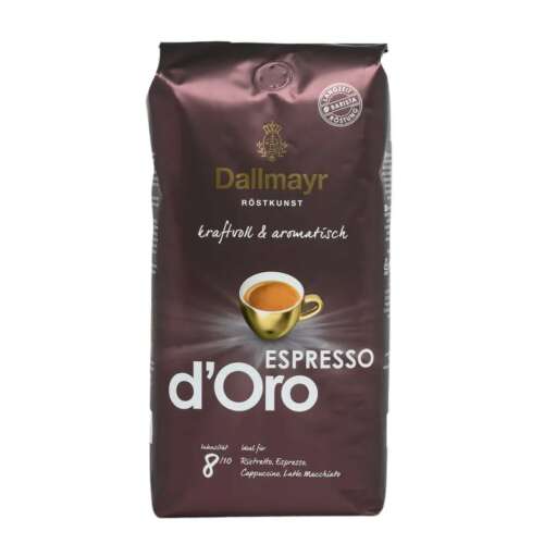 Dallmayr Espresso d'Oro szemes kávé, 1 kg-os csomag, eszpresszóhoz, cappuccinohoz, latte macchiatohoz - Dallmayr