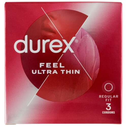 Kondómy Durex Feel Ultra Thin, balenie 3 ks, štandardná veľkosť