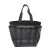 Gray mesh shower caddy tote bag with multiple pockets