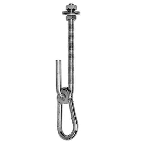 Hintacsukló M12 x 130 mm karabinerrel, hinta kampó csavarral és karabinerrel