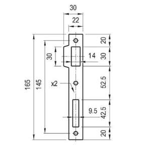 Zárólemez 3389 portálzárhoz 3286580 109085433 - Zárólemez