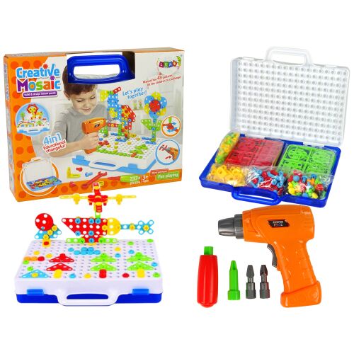 Kreatív mozaik puzzle 4in1 csavarhúzó 237 darabos puzzle 9843