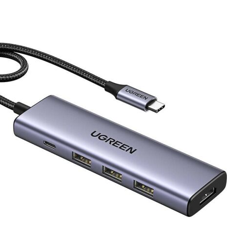 USB-C Hub Ugreen CM511, HDMI 4K 60Hz, 3x USB 3.0 5Gbps, PD 100W (silver) 134086653