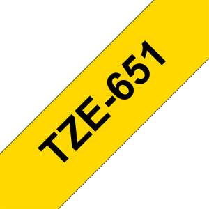 Bandă Brother tze-651, galben pe negru, laminată, 24mm 0.94", 8 metri TZE651 39272575 Mașini de etichetat și benzi