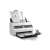 Epson Workforce DS-730N document scanner, side view, with document being scanned