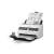 Epson Workforce DS-730N document scanner, side view, with document being scanned