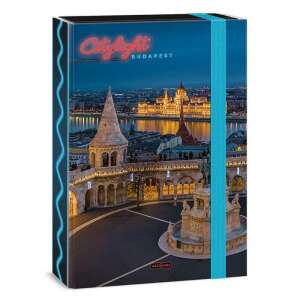 Budapest City Light A4 füzetbox a Halászbástya és az Országház éjszakai képével - Füzetbox