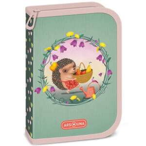 Ars Una Apple Pie Sünis Tolltartó, zöld és rózsaszín tolltartó sünis mintával, tökéletes iskolai kellékekhez - Ars Una