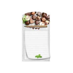 Bonbonos csokoládé mágneses jegyzetfüzet ceruzával, 40 lap - Irodai papíráru