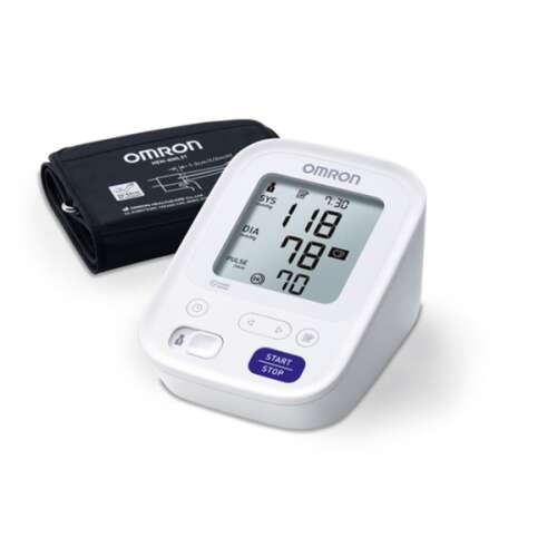 Omron m3 intellisense Arm-Blutdruckmessgerät, automatisch, 2x60 Messwertspeicher, Erkennung von Herzrhythmusstörungen HEM-7154-E