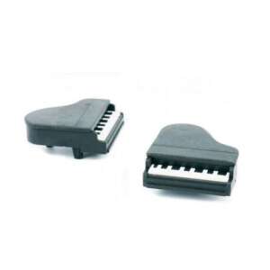 Fekete zongora formájú radír, 3D kialakítás, íráshoz és rajzoláshoz - Radír