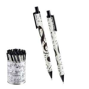 Hangjegy mintás mechanikus ceruza, fehér színű, fekete hangjegyekkel, Javier márka - Rotring