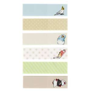 Papagei-Design Haftnotizen, 6 Packungen mit 20 Stück, 45x12mm - Starpak