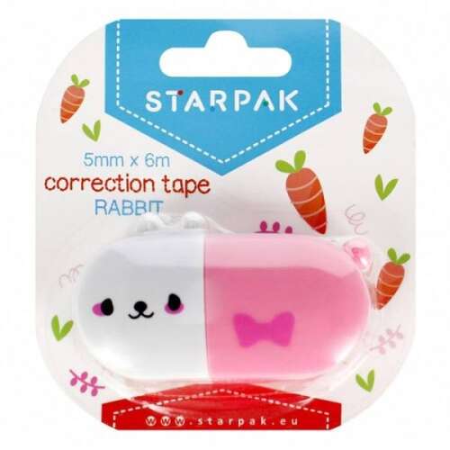 Starpak hibajavító szalag, 5mm x 6m, nyuszis mintával - Hibajavító roller