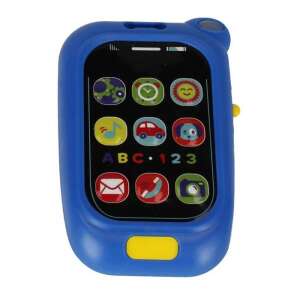 Telefon jucărie pentru bebeluși de culoare albastră cu lumini și sunete, marca BAM BAM - Nonbrand Jocuri interactive pentru copii