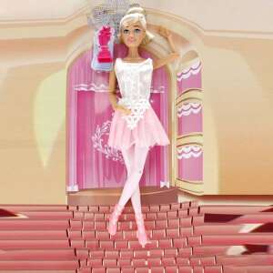Anlily Ballerina-Puppe, 29 cm, rosa Kleid, blonde Haare, steht auf der Bühne - Anlily