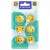 Starpak 6 darabos 3 cm-es smiley arcú mágnes