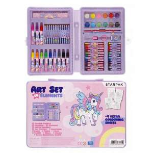 Unikornisos rajz szett 68 elemmel, színes ceruzák, zsírkréta, filctollak, festékek és még sok más - Starpak