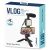 Platinet vlog kit packaging: complete setup with phone, microphone, and LED light