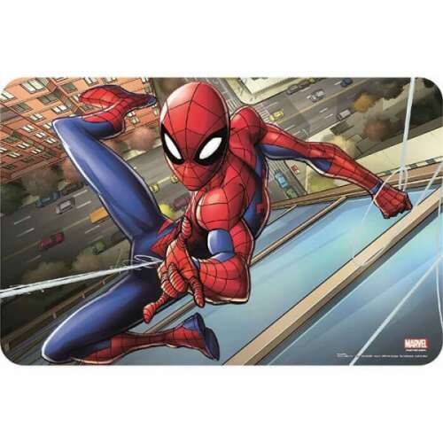 Pókember tányéralátét, Pókemberrel, aki a városban lóg