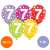 5er Pack 7. Geburtstagsballons, 30 cm, mit Punkten