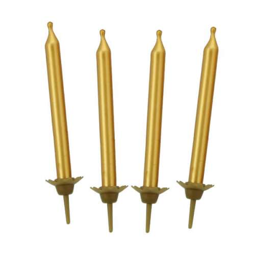 Arany Tortagyertyák - 10 db - 5 cm