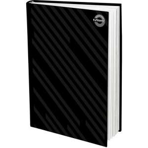 Fekete A5-ös vonalas notesz csíkos borítóval - Napló