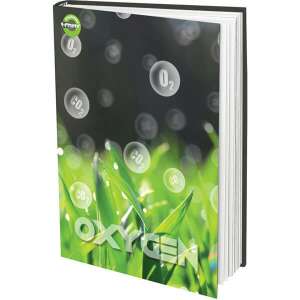 T-Creatív Oxigén A4-es vonalas keményfedeles notesz zöld fűvel és buborékokkal - Napló