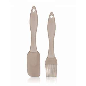 Banquet Culinaria szilikon ecset és spatula szett, 2 darabos, barna - Konyhai ecset