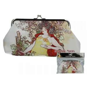 Mucha Ősz műbőr pénztárca, Alphonse Mucha művészetével díszítve - Mucha