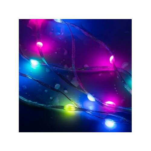 SMART FAIRY LIGHT LED fényfüzér szett , RGB-CCT , dimmelhető , 10 m , USB , távirányítóval , IP65 , flexibilis , TUYA , LEDISSIM