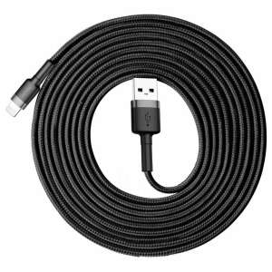 Cablu USB Lightning Baseus Cafule 2A 3m (gri-negru) 40395046 Cabluri de date
