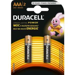 Duracell AAA elemek, 2 db-os csomag, 10 évig tartó teljesítmény - Duracell Elem