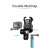 Telesin GP-MTB-T02-BK Double J Hook Mount for Sports Cameras, black, showing how to use it with a GoPro camera and a tripod