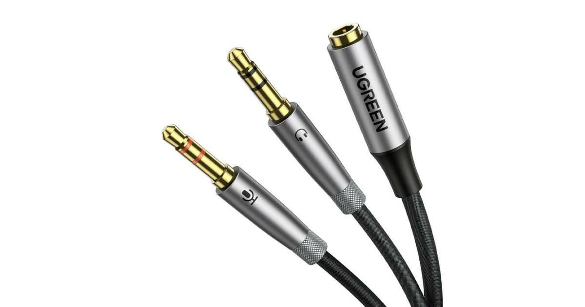 UGREEN AV192 AUX audio splitter headphones microphone for mm