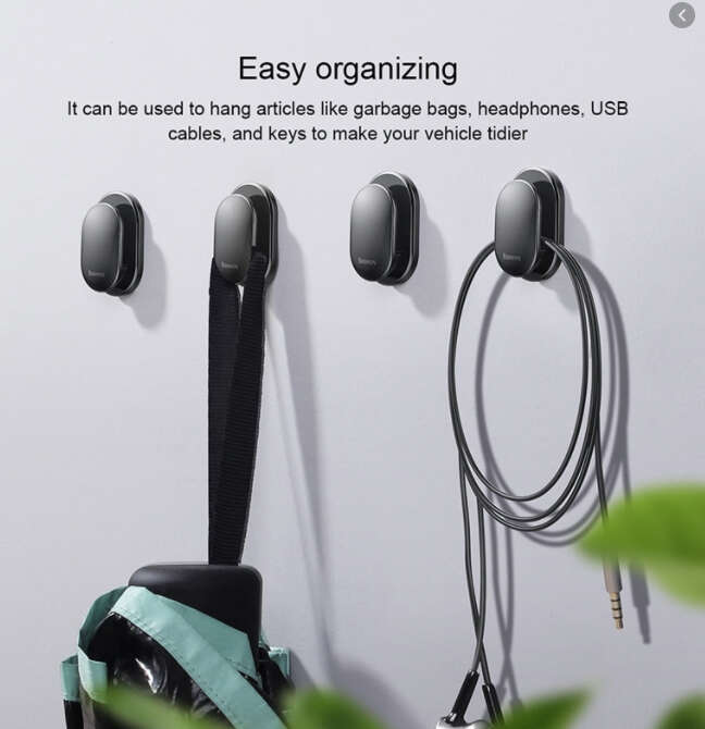 Kampók, öntapadó akasztók Baseus 4 db.