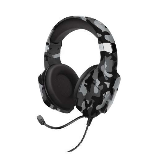 Trust GXT 323K Carus Multiplatform Gaming Headset Black Edition, camo mintás, mikrofonnal - Gaming