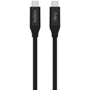 Cablu Belkin USB4 Gen 3x2 USB-C la USB-C, 0,8m, negru - Cabluri de date