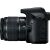 Side view of Canon EOS 2000D DSLR camera with 18-55mm lens