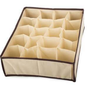 Beige Schubladenorganizer mit 20 Fächern für Socken und Unterwäsche - Lagerung & Organisation