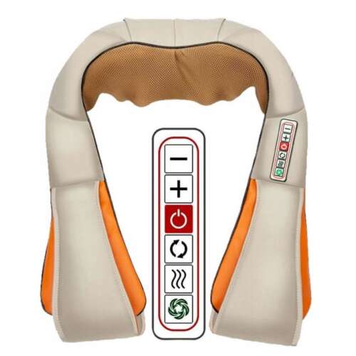 Shiatsu 3D Nyak és váll masszírozógép, fűtő funkcióval