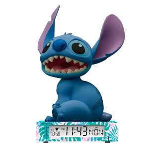 Disney Lilo & Stitch Uśmiech 3D Lampka Nocna Budzik - Budzik