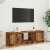 vidaXL TV állvány LED világítással, rusztikus fa, 140x40x35,5 cm