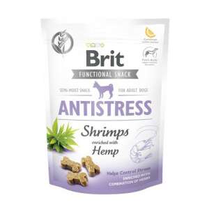 Brit Care Functional Snack Antistress für erwachsene Hunde, feucht, Garnelen mit Hanf angereichert, hilft Stress zu kontrollieren, 150g Beutel - Hundefutter