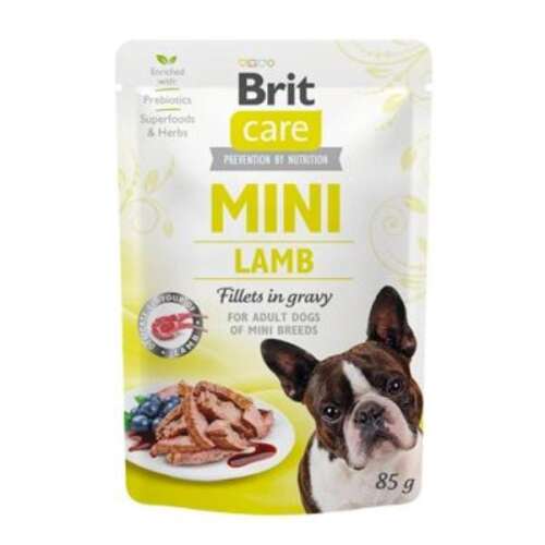 Brit Care Mini Bárány szeletek szószban felnőtt kis kutyáknak, 85g - Brit