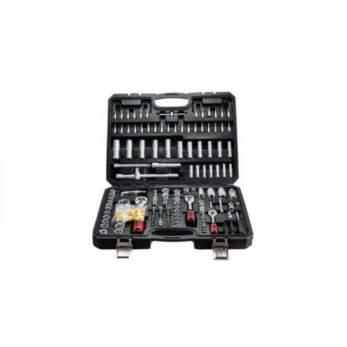 Flinke 202 darabos szerszámkészlet, króm-vanádium acél, dugókulcs készlet, hordtáskával