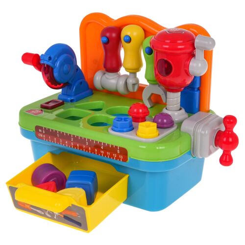 Abeien Barkács Spielwerkbank mit Werkzeugen und Formensortierer